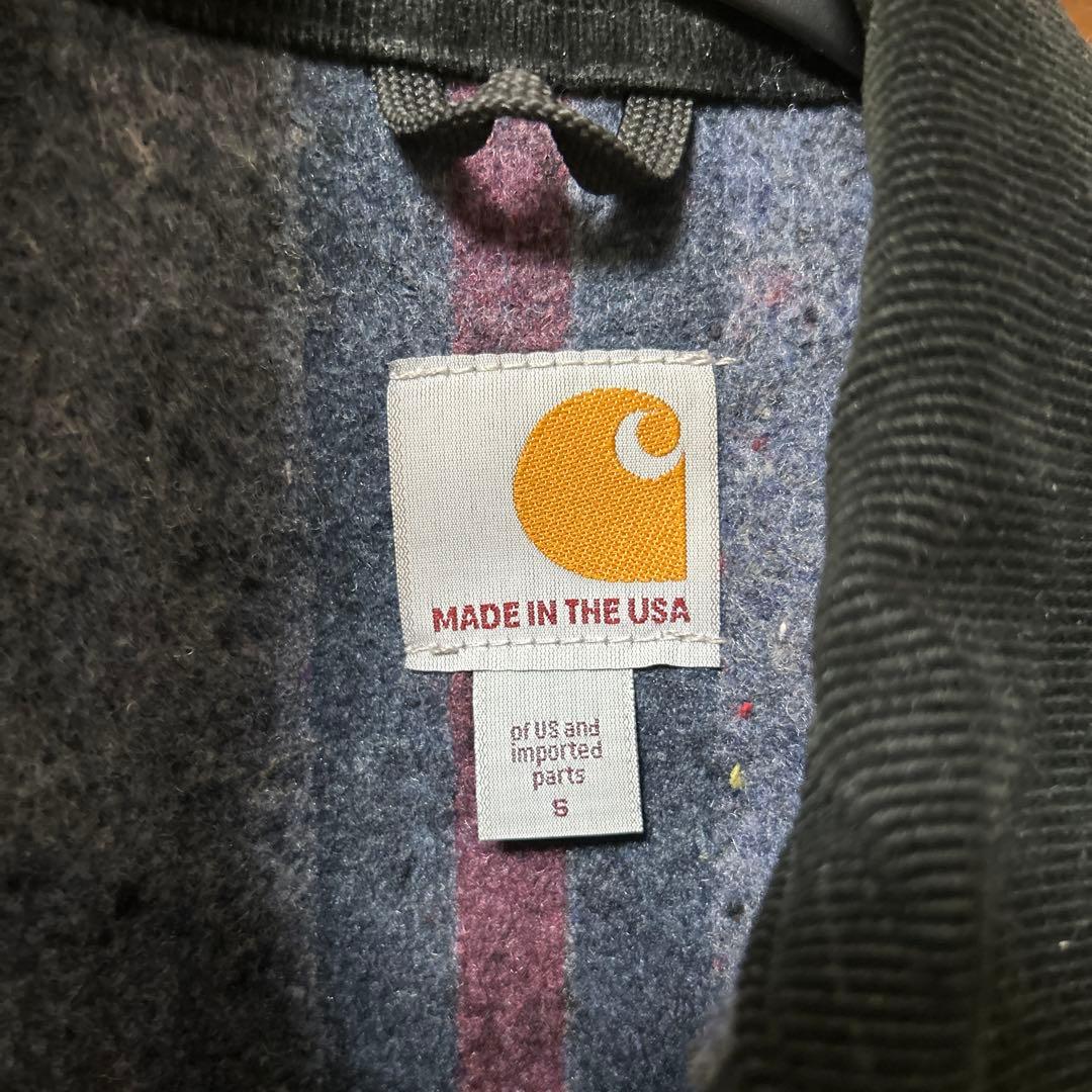 希少 S USA製 Carhartt デトロイトジャケット ブラック 黒