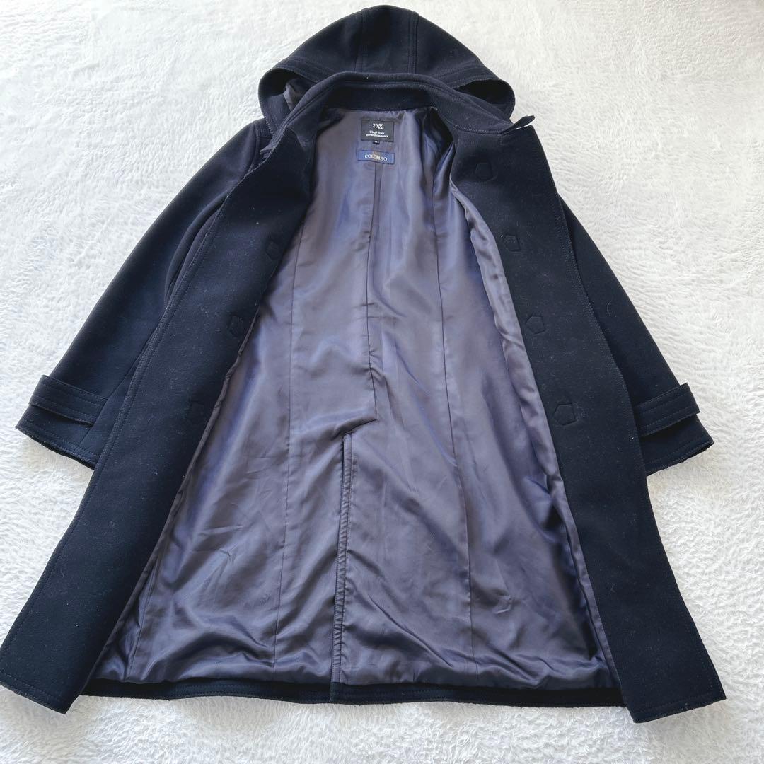 希少大きめ46✨23区 カシミアダッフルコート　2way 伊製　3XL 紺