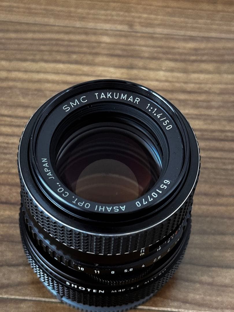 SMC TAKUMAR 50mm f1.4+ sony用ヘリコイドアダプター