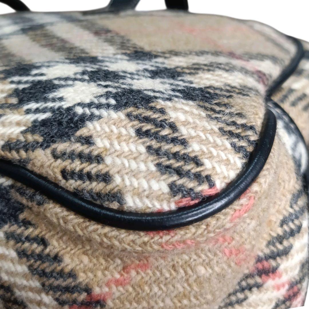 ✨Burberry London ノバチェック コットン ミニボストンバッグ