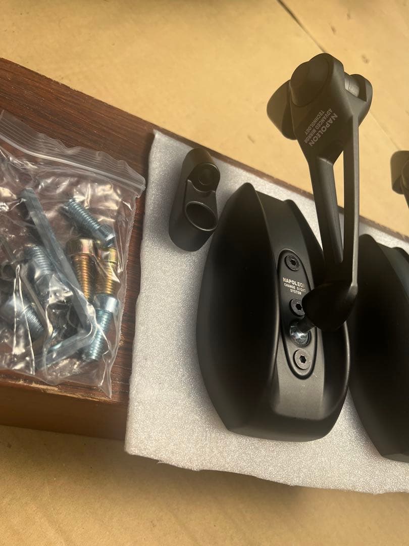 バイク　ナポレオン　ハンドルマウントミラー　　パックミラー　サイドミラー　未使用