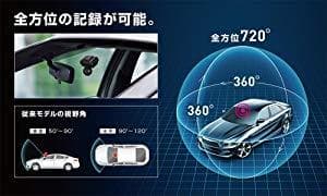 ユピテル 720度 (360度+360度)全天球ドライブレコーダー