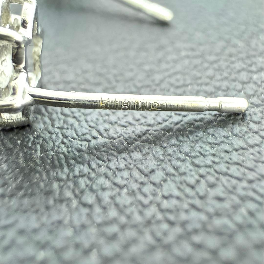 K18WG/ダイヤモンドピアス