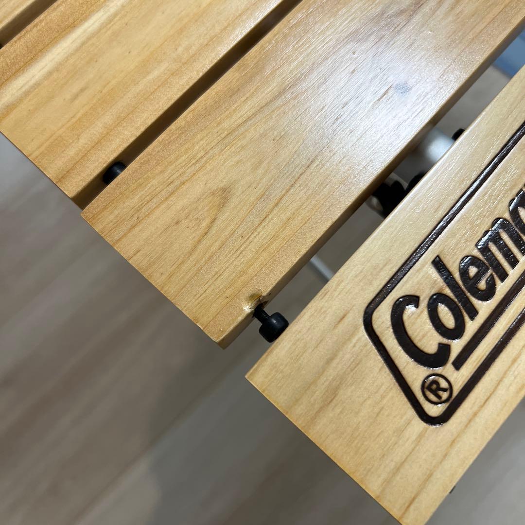 【美品】コールマン　ナチュラルウッドロールテーブル110 廃盤カラー