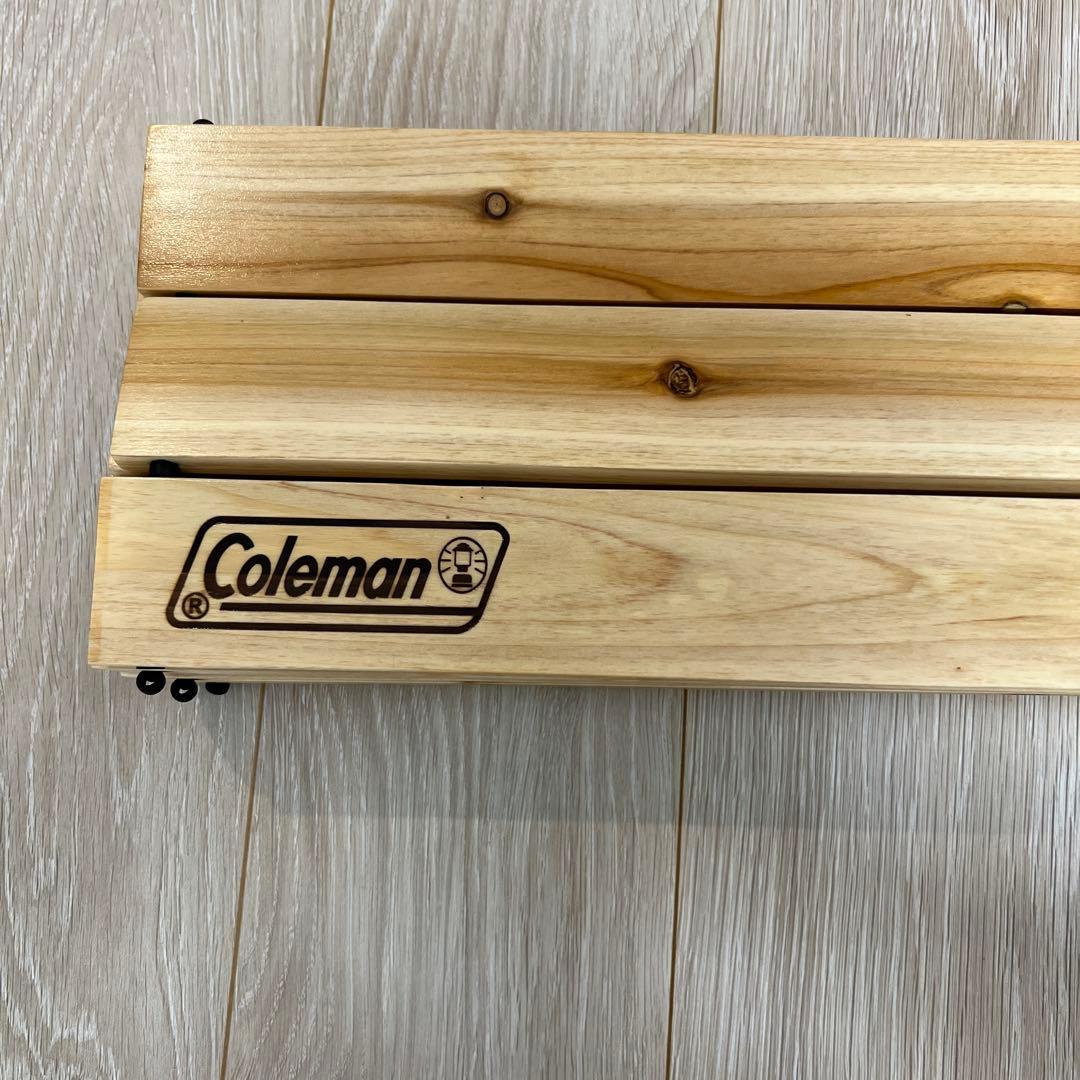 【美品】コールマン　ナチュラルウッドロールテーブル110 廃盤カラー