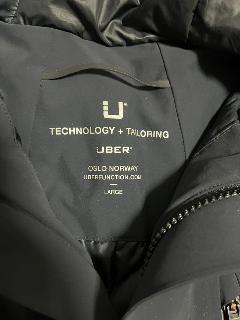 美品 UBR UBER パーカー Lサイズ ネイビー