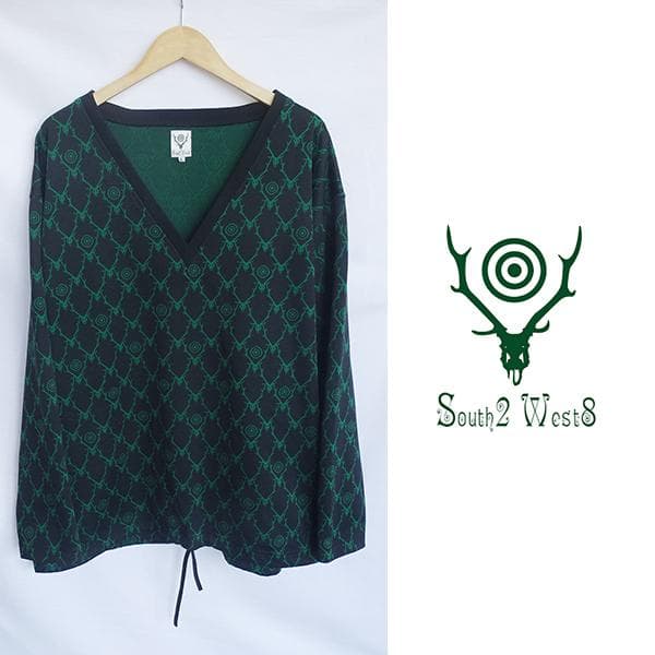 送料無料★美品★South2West8★サウスツーウエストエイト★Vネックシャツ