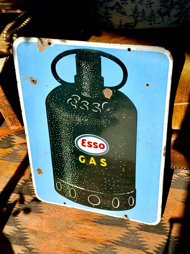 Esso ガスボンベ アンティーク看板