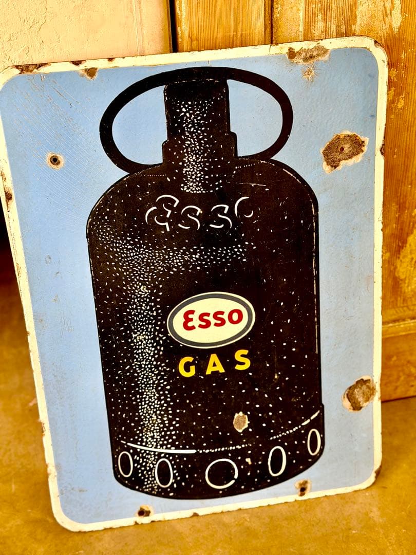 Esso ガスボンベ アンティーク看板