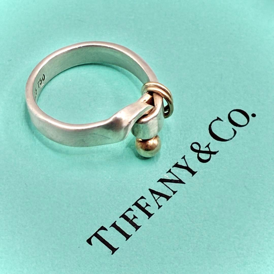 オールドティファニー　11号　フック＆アイ　ラブノット リング　925×750