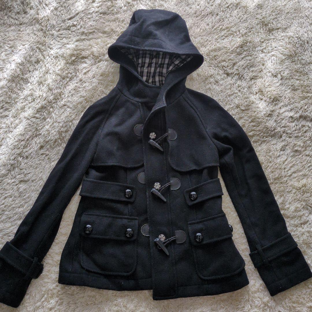 【良品】バーバリーブルーレーベル ダッフルコート チェック M 38サイズ