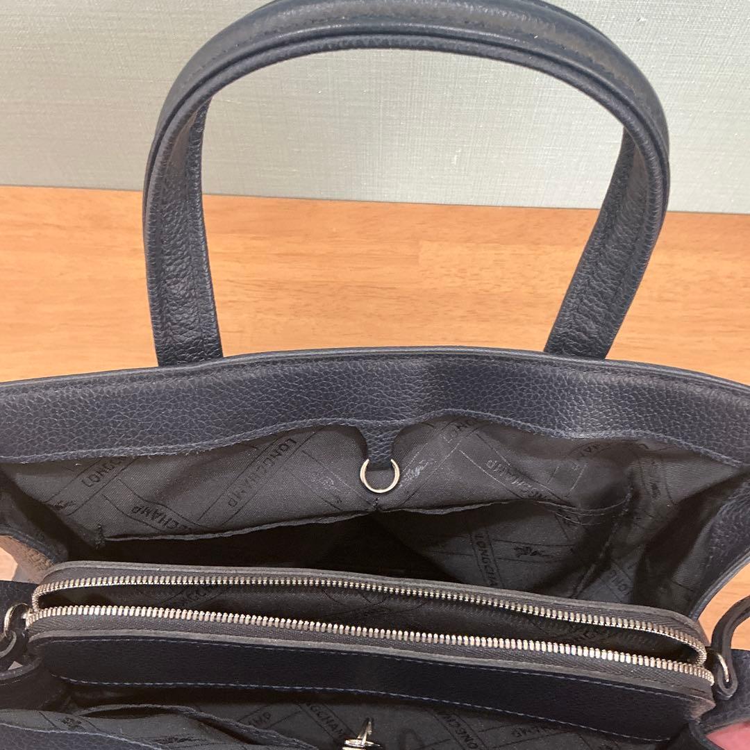 新品同様/ロンシャン/ネイビー/ハンドバッグ
