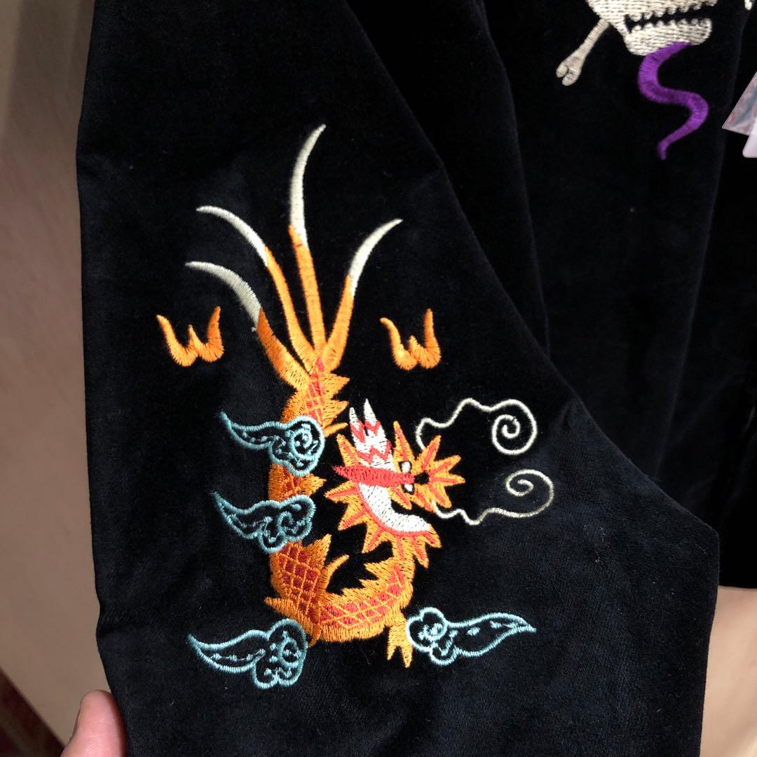 ヒューストン ベトジャン ベトナムジャケット ベロア別珍 刺繍 虎 トラ XL