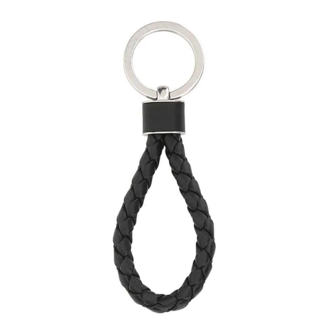 BOTTEGA VENETA 編み込みレザーキーホルダー