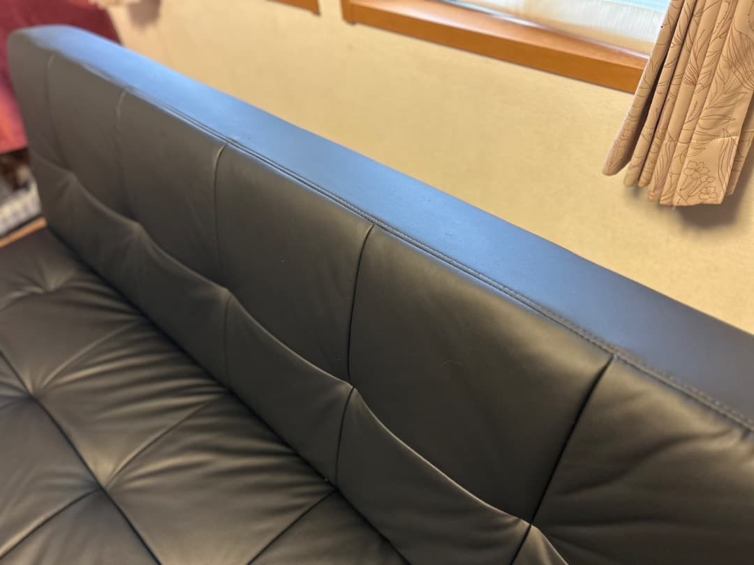 【美品】ニトリ ソファベッド Nシールド マークスAM BK｜合皮｜傷に強い