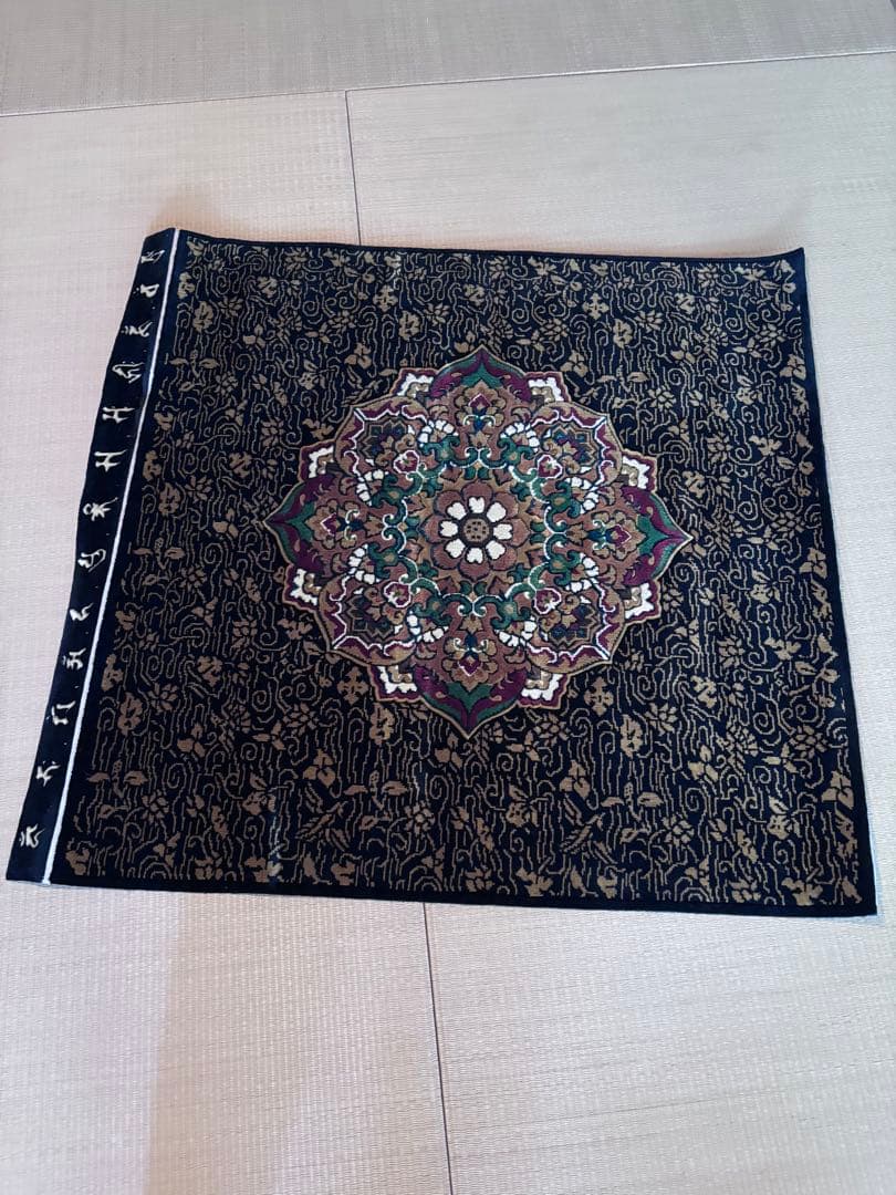 1*9様 龍村美術織物　絹　段通　仏寶　絨毯　半畳　仏壇　仏前　蓮池八稜華文　佛