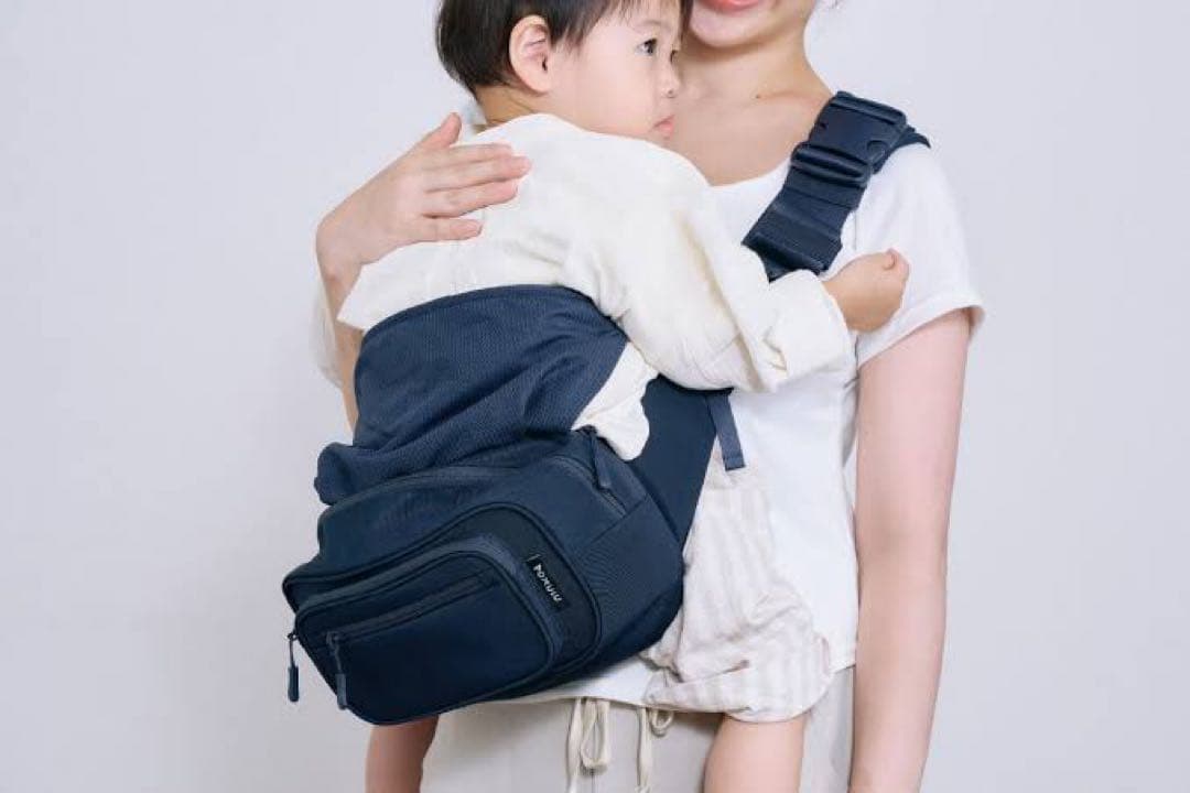 【超美品】POMULU ポムル 2WAYヒップシート ショルダーバッグ ブラック