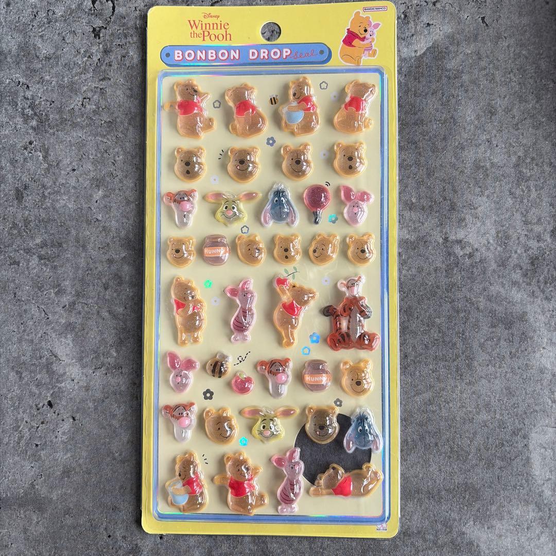 【おまけで未使用1シート付き】ボンボンドロップシール モフサンド プーさんセット