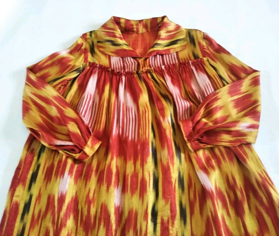 ウイグル族 伝統衣装 民族衣装 ハンドメイド 手織り物　アンティーク　ビンテージ