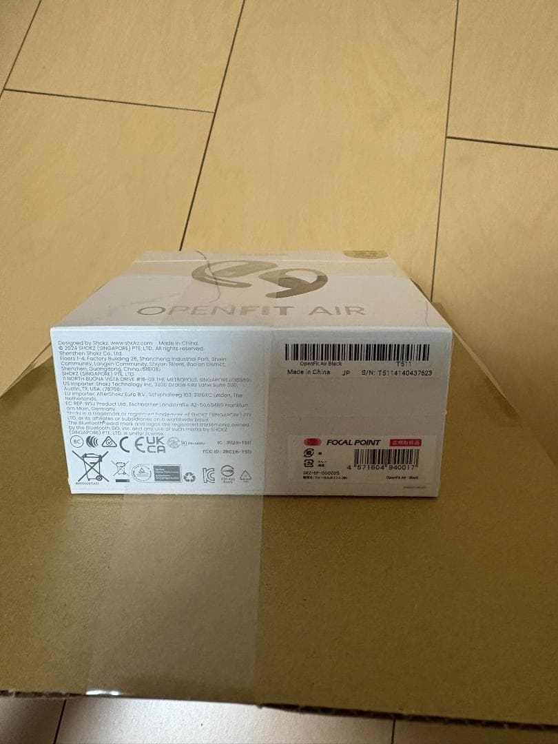 SHOKZ OPENFIT AIR ワイヤレスイヤホン 黒