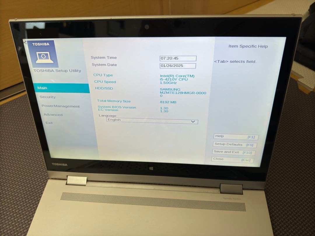 Windowsノート本体 dynabook KIRA L93 i5-4210Y/8GB/128GB