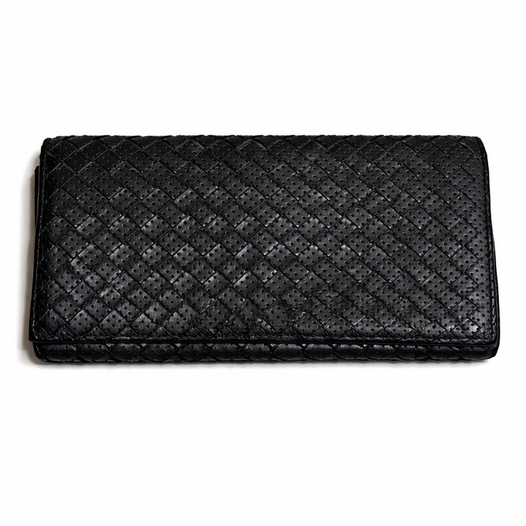 ボッテガヴェネタ イントレチャート 長財布 黒