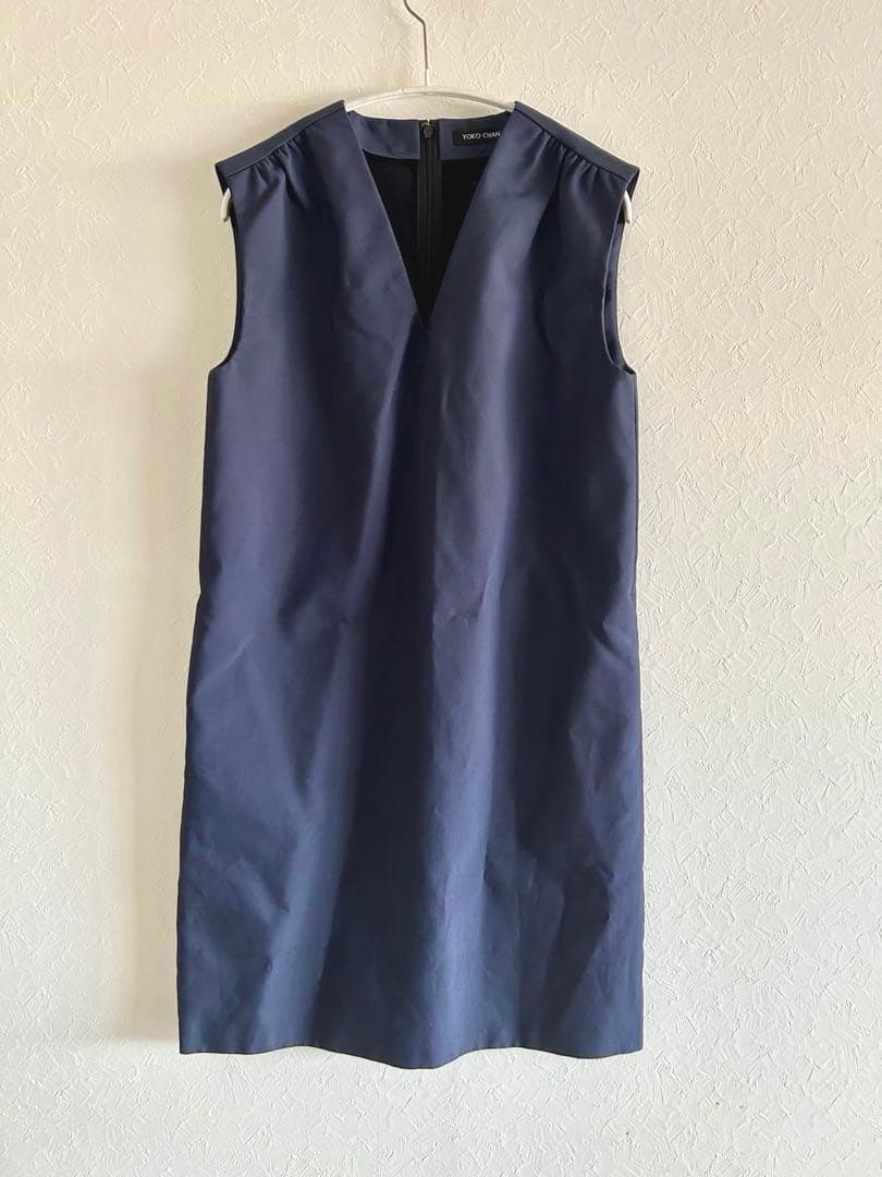 ヨンア着用　【美品】YOKOCHAN ワンピース 丈長め 紺 ネイビー