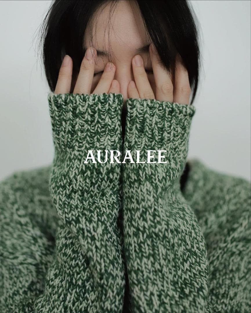 トップス 23AW AURALEE SILK WOOL CAMEL MIX KNIT 1