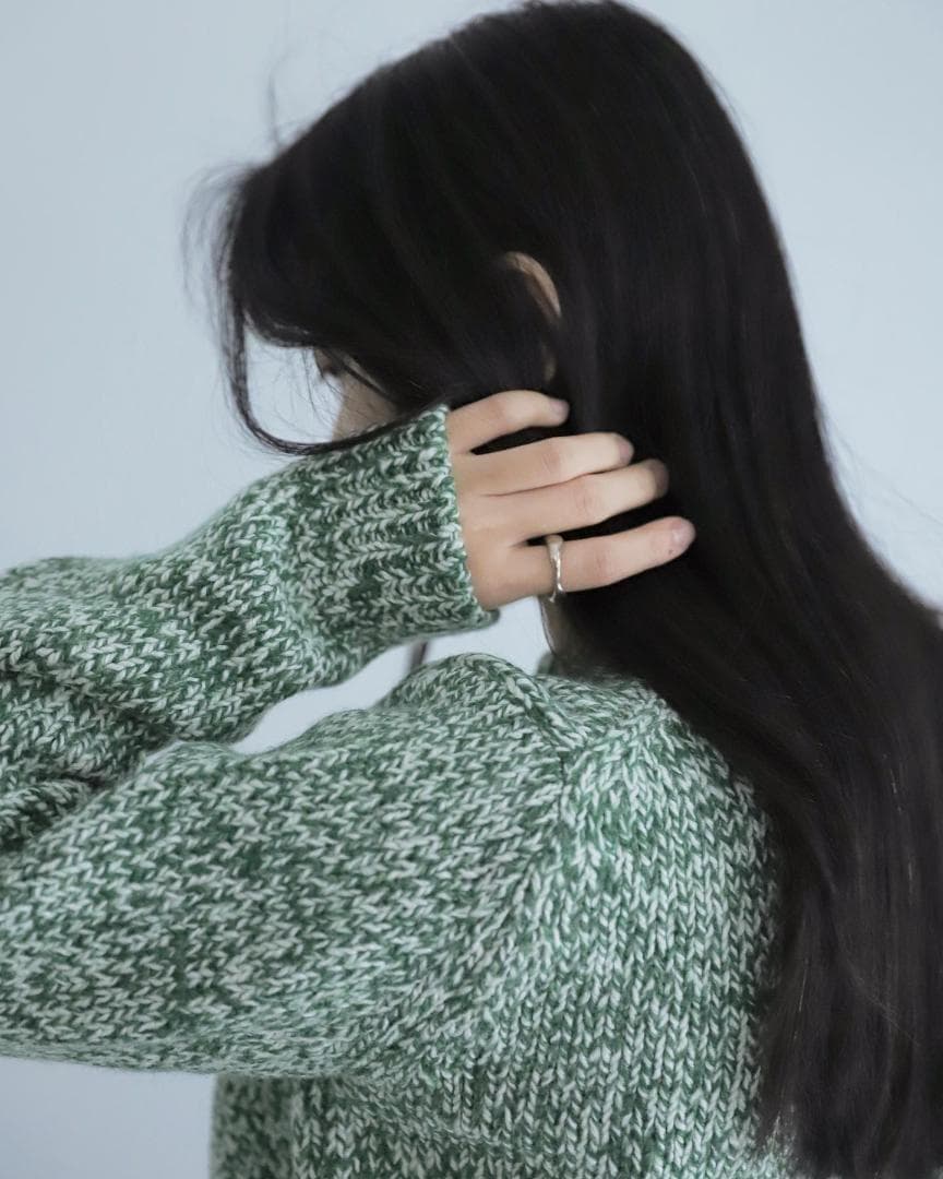 トップス 23AW AURALEE SILK WOOL CAMEL MIX KNIT 1