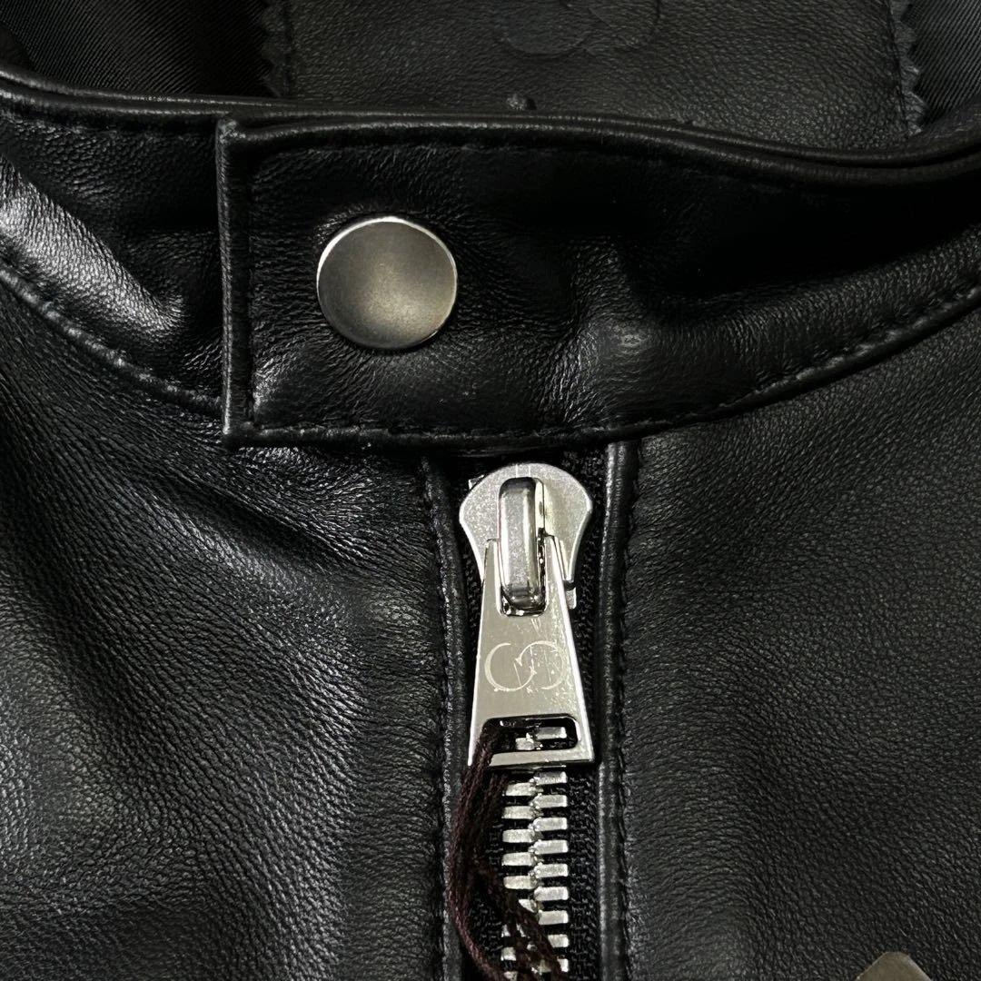 新品 25AWコムサメン 羊革ラムレザー シングルライダースジャケットM 現行