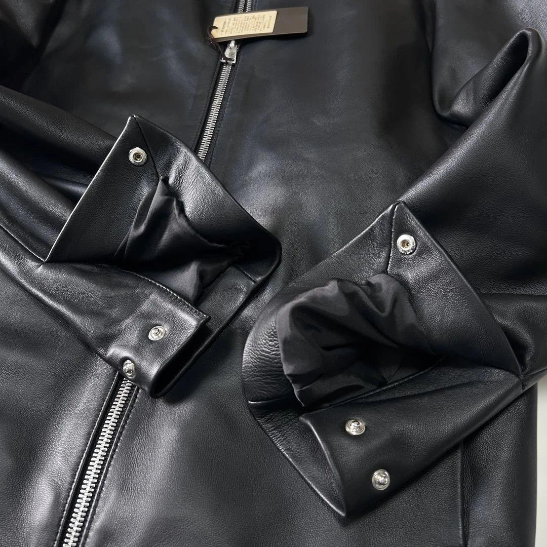 新品 25AWコムサメン 羊革ラムレザー シングルライダースジャケットM 現行