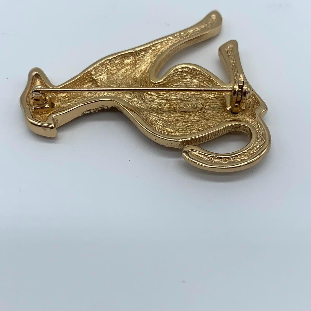 未使用級美品 超希少 クリスチャンディオール 犬 ブローチ ラインストーン