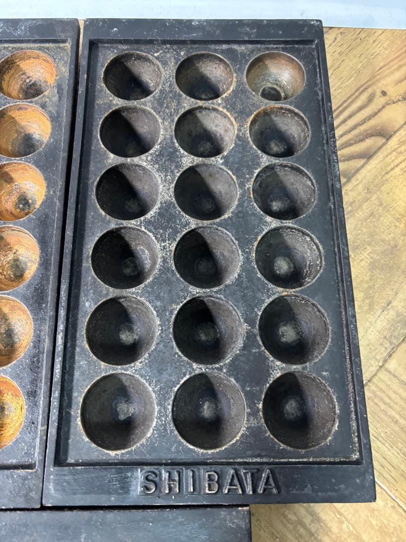 ◆たこ焼き◆鉄板7枚◆18個◆18穴◆業務用◆SHIBATA◆屋台◆鉄板のみ