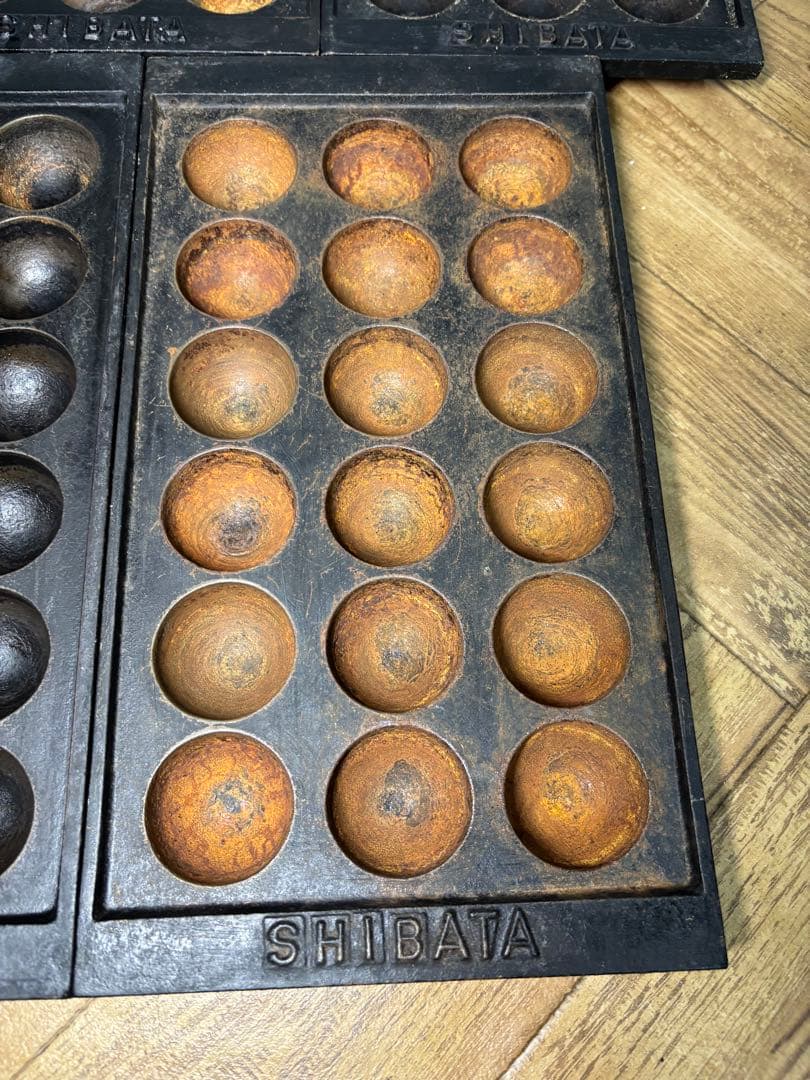 ◆たこ焼き◆鉄板7枚◆18個◆18穴◆業務用◆SHIBATA◆屋台◆鉄板のみ