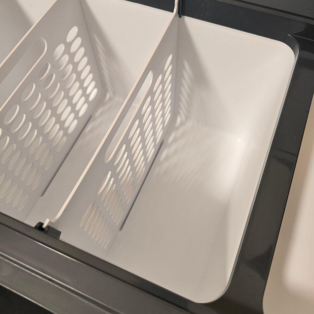 車載対応 ポータブル冷蔵冷凍庫 2つの仕切り付き ホワイト 静音