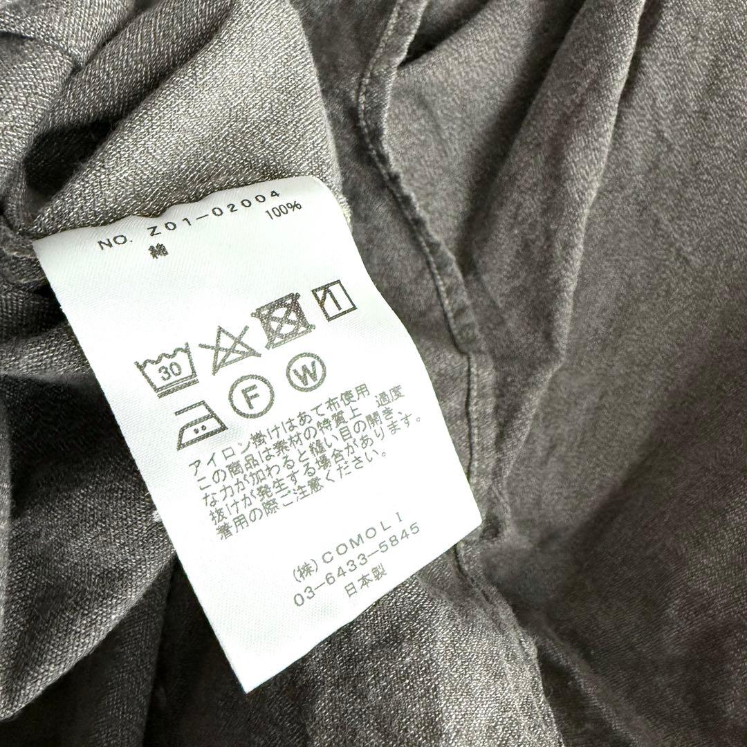 24SS COMOLI コモリ ヨリ杢 ワークシャツ 2