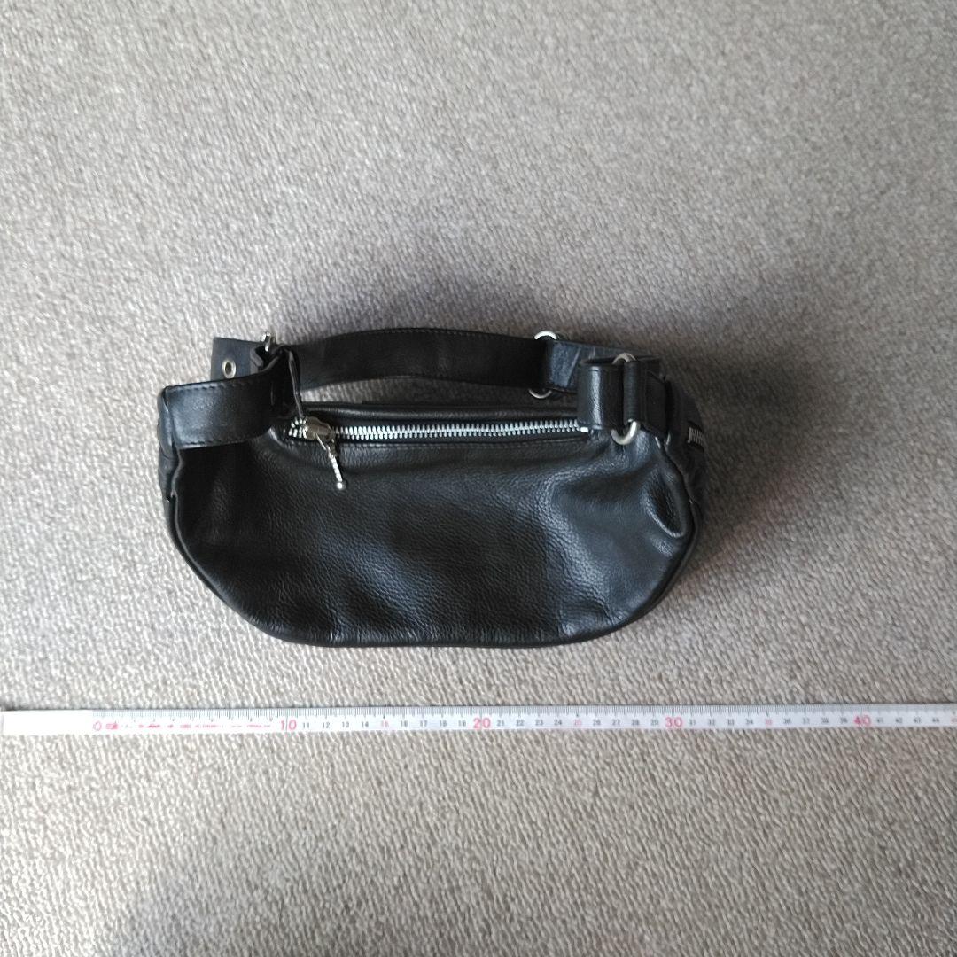 Schott 黒レザー ボディバッグ・ウエストポーチ　インド製　未使用