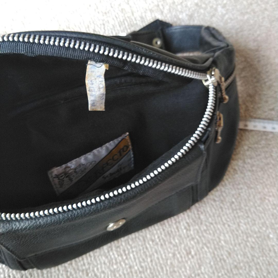 Schott 黒レザー ボディバッグ・ウエストポーチ　インド製　未使用