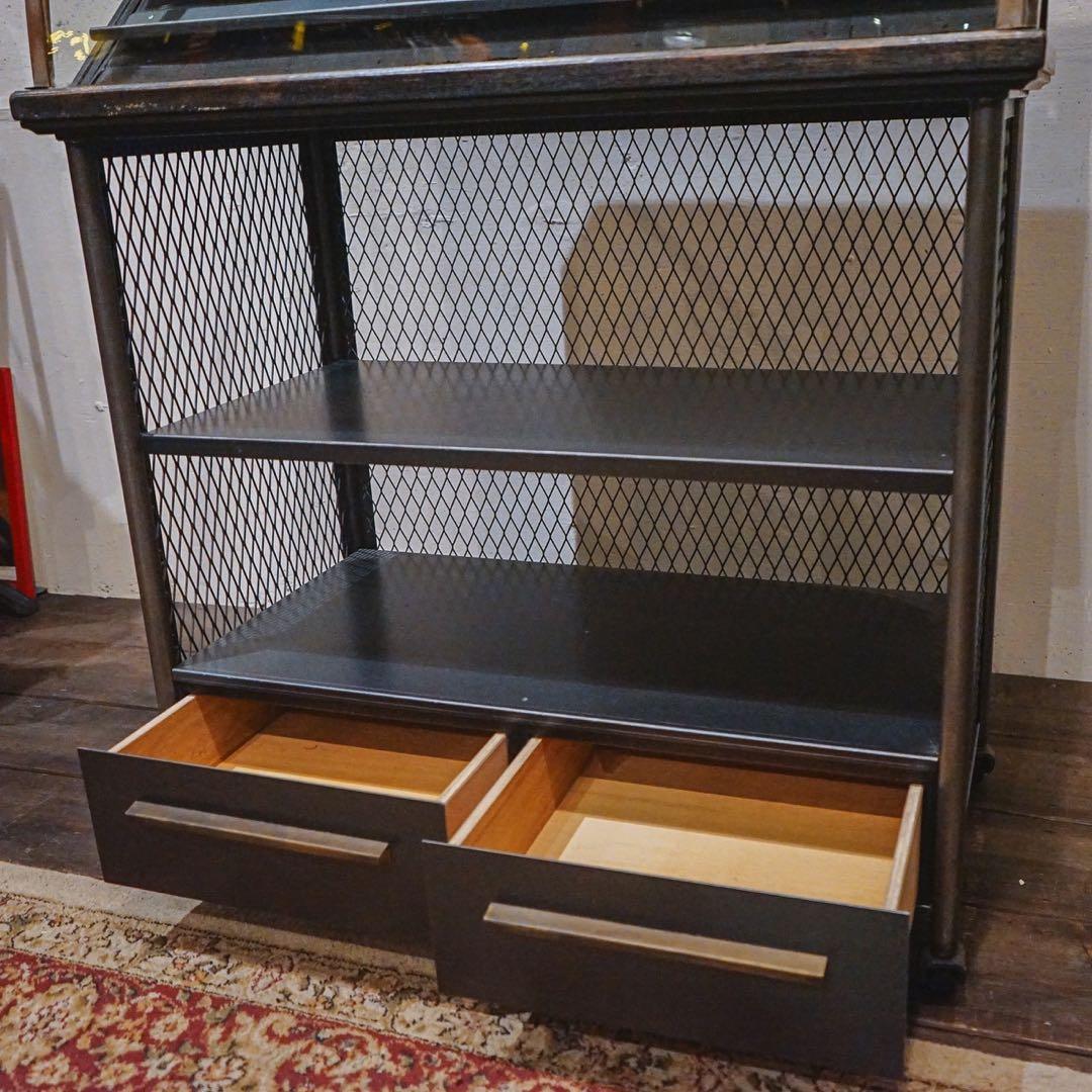 ガラス　ショーケース　アイアン　店舗　GANZ 出品今週中まで