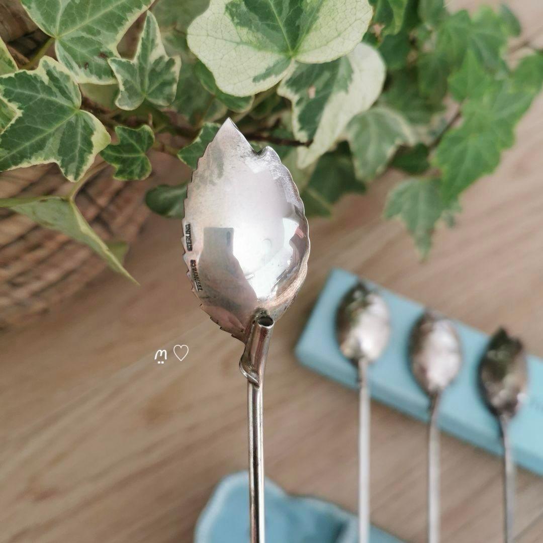 ティファニー　モヒートマドラーストロー　リーフ　シルバーカトラリー