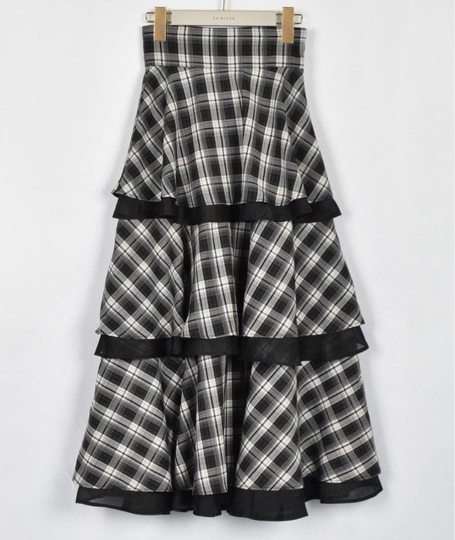 evelyn シフォンレイヤードフリルスカート