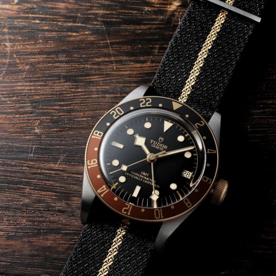 未使用！チューダー ブラックベイGMT S＆G ファブリックベルト　22ミリ