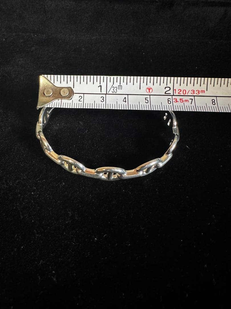 未使用 HERMES エルメス　アンシェネ　バングル　LG シェーヌダンクル