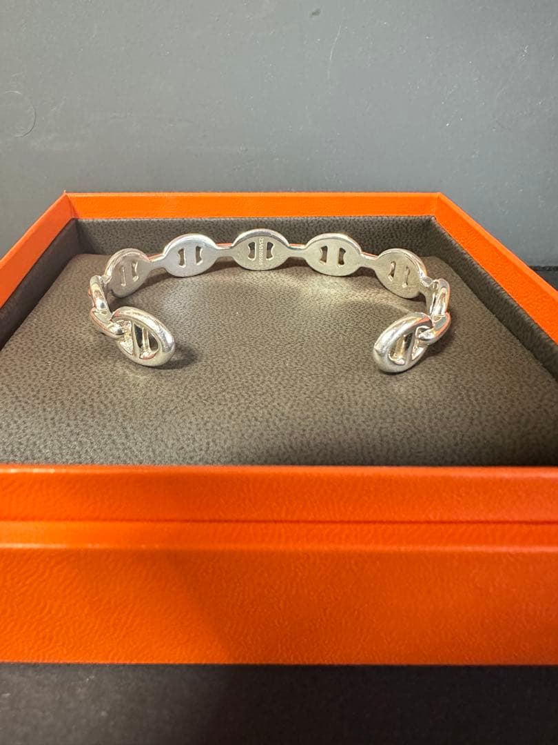 未使用 HERMES エルメス　アンシェネ　バングル　LG シェーヌダンクル