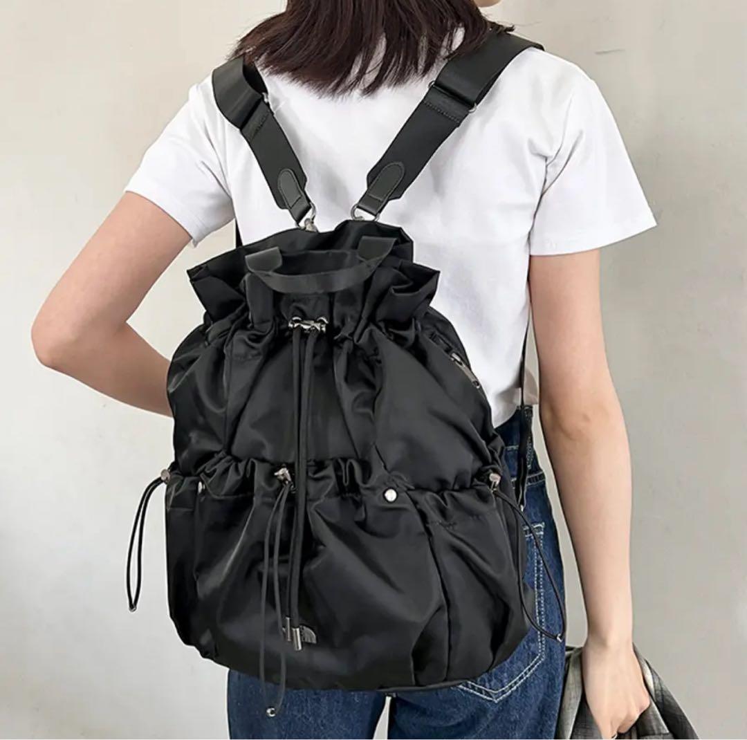 【韓国限定】ノースフェイス WHITE LABEL ボニーパックM 黒