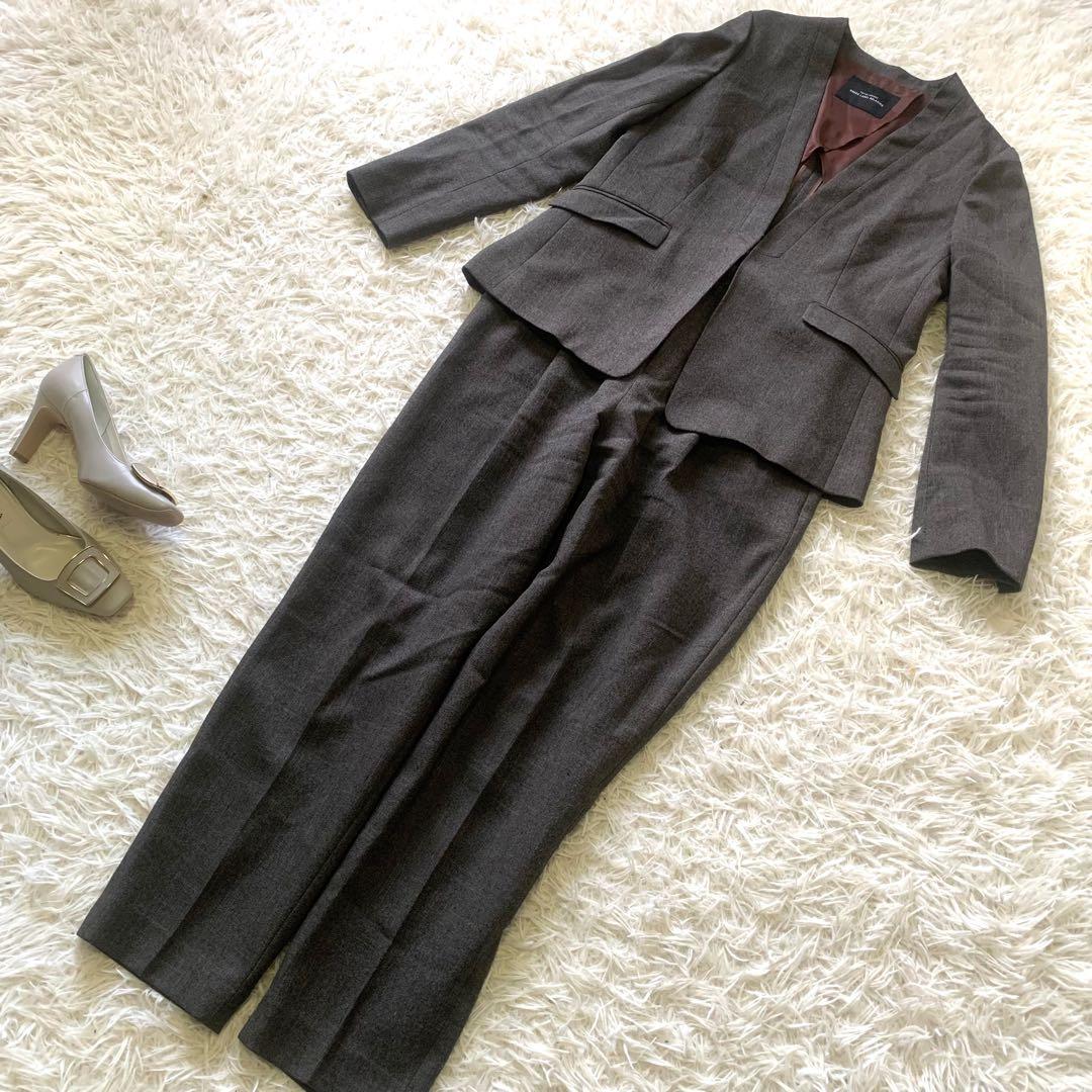 グリーンレーベル　シャークノーラペル セットアップ　ウォッシャブル　パンツスーツ