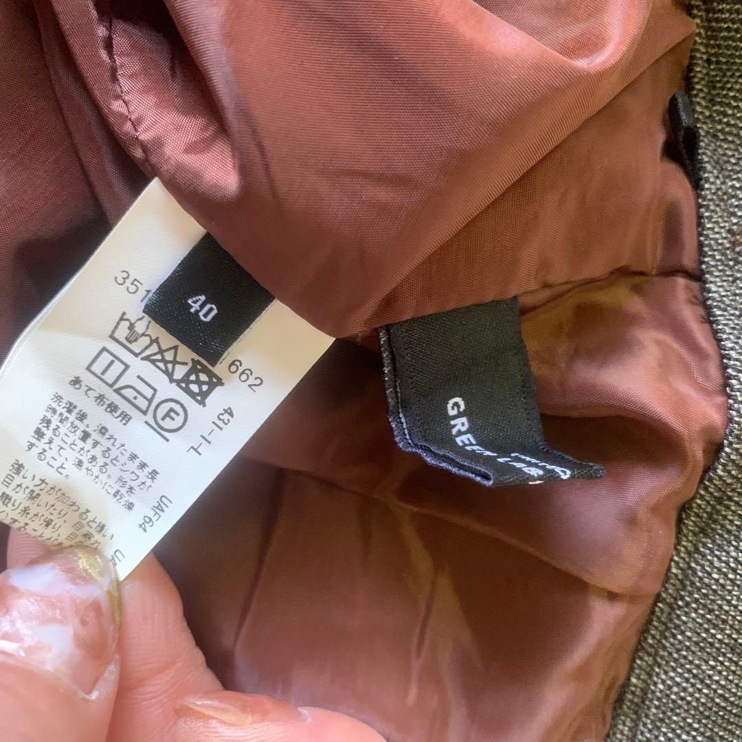 グリーンレーベル　シャークノーラペル セットアップ　ウォッシャブル　パンツスーツ