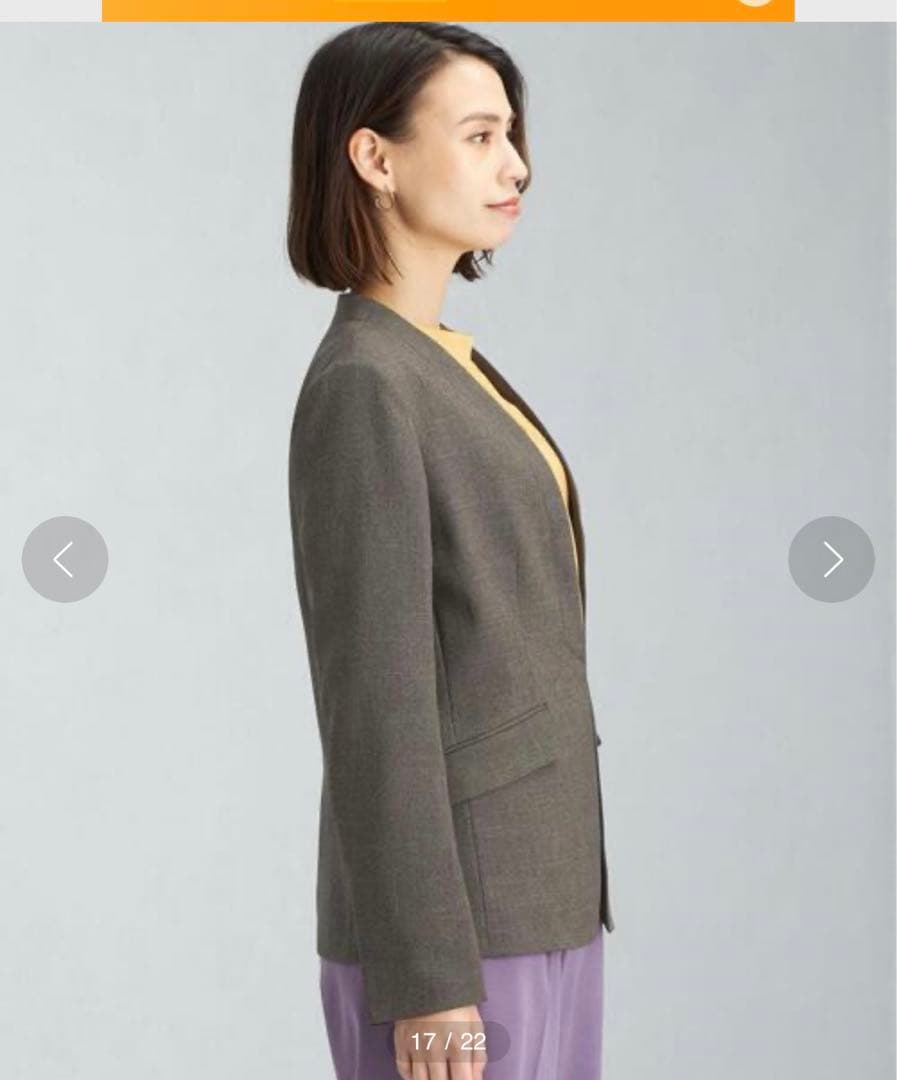 グリーンレーベル　シャークノーラペル セットアップ　ウォッシャブル　パンツスーツ