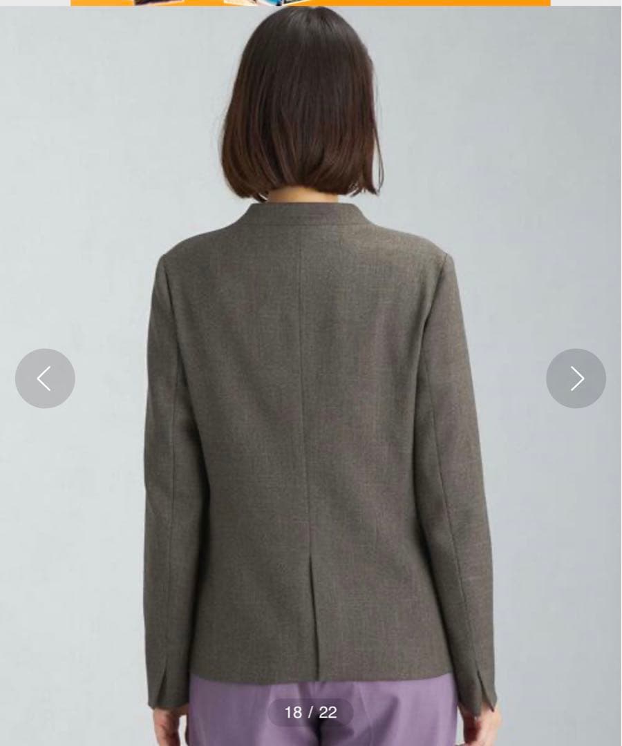 グリーンレーベル　シャークノーラペル セットアップ　ウォッシャブル　パンツスーツ