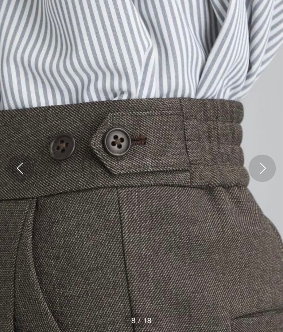 グリーンレーベル　シャークノーラペル セットアップ　ウォッシャブル　パンツスーツ